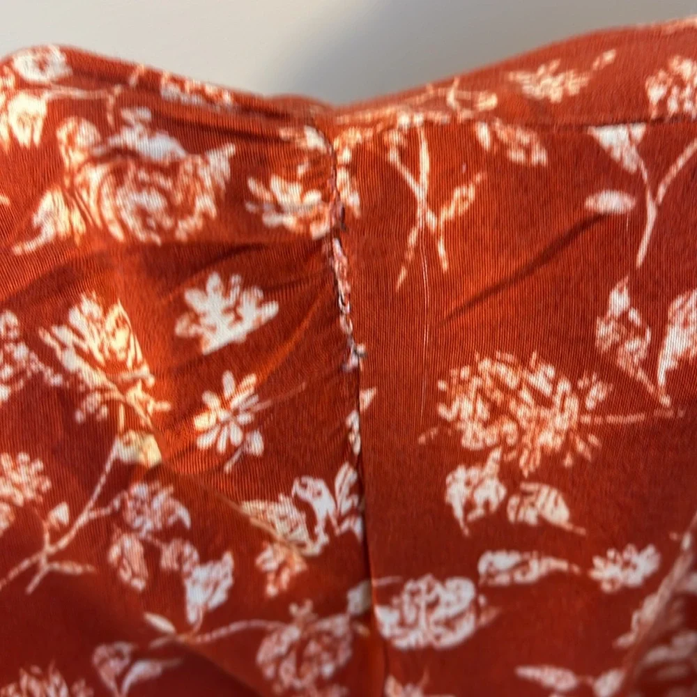 Medium Floral Wrap Dress in burnt orange by Mossimo - Picture 5 of 9